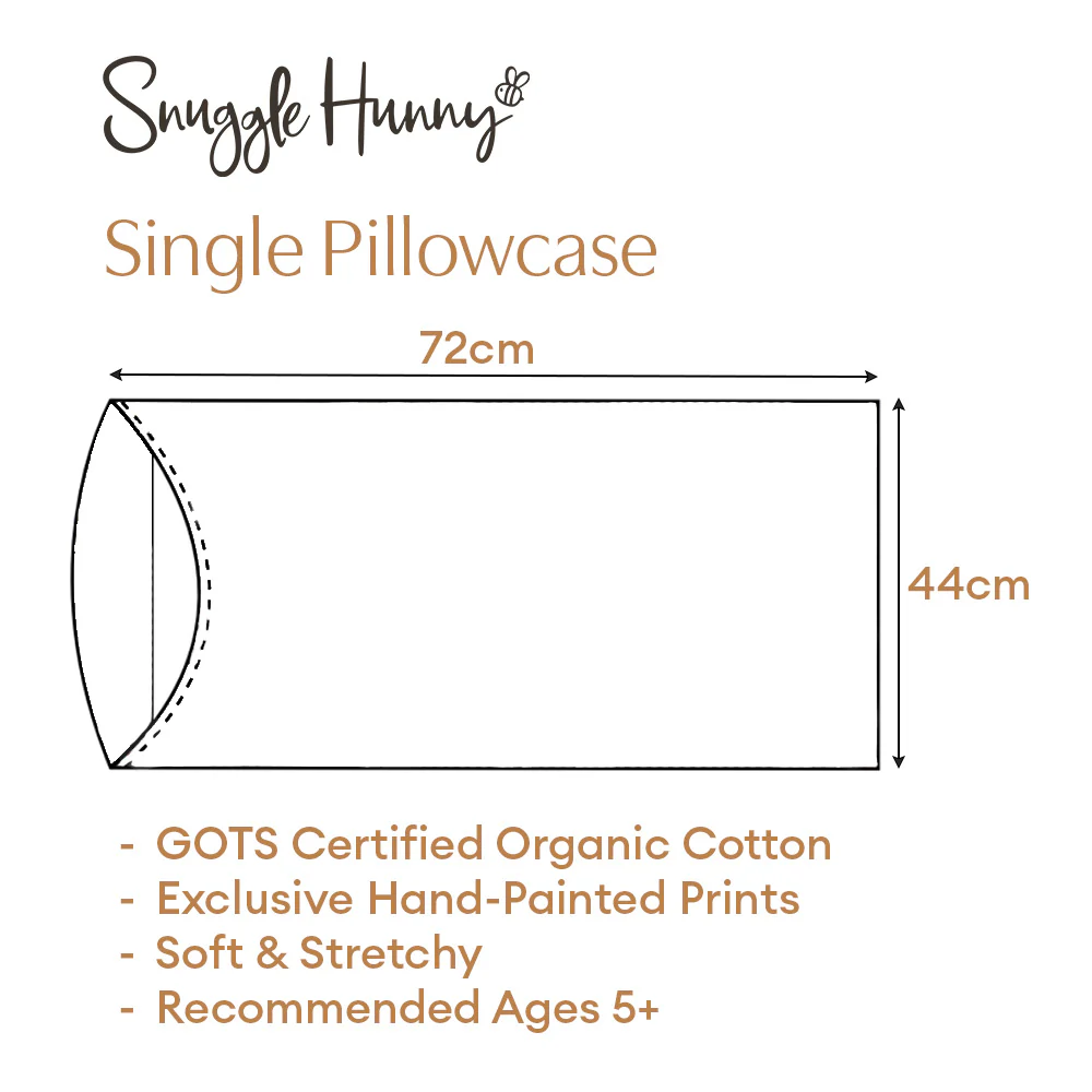 Cherry Blossom Organic Cotton Single Pillowcase - Image 4