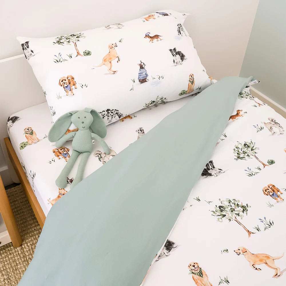 Dog Park Organic Cotton Single Pillowcase - Image 3