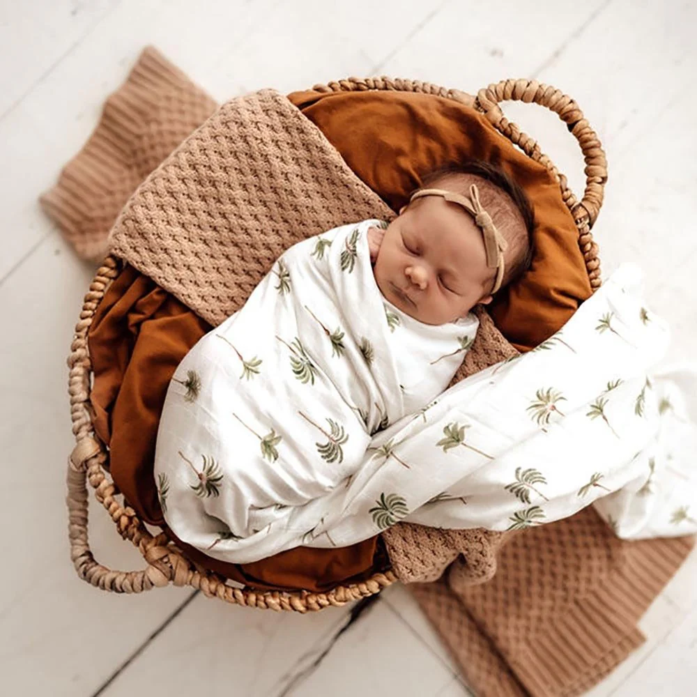 Green Palm Organic Muslin Wrap - Image 7