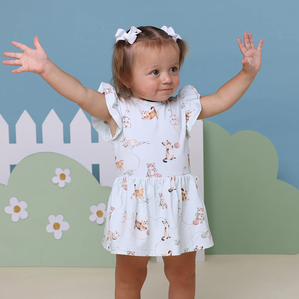 Kittens Short Sleeve Organic Dress - Image 5