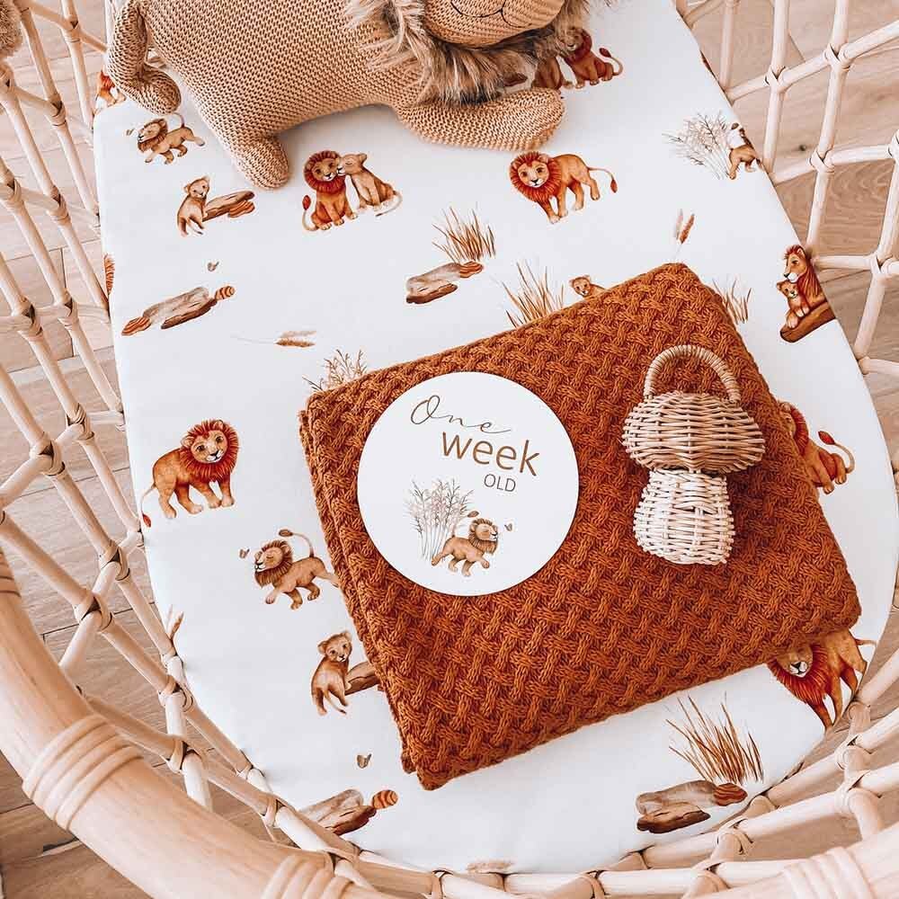 Lion Organic Bassinet Sheet / Change Pad Cover - Image 12